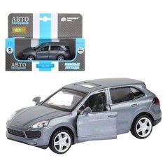 Машинка детская, металлическая, инерционная, Автопанорама, коллекционная, 1:43 Porsche Cayenne S, серый перламутр, открывающиеся двери