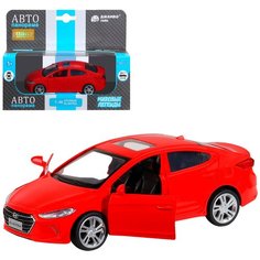 Машинка детская, металлическая, инерционная, Автопанорама, коллекционная, М1:40, HYUNDAI ELANTRA, красный, открываются двери