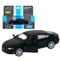 Машинка детская, металлическая, инерционная, Автопанорама, коллекционная, 1:43 Audi A7, зеленый, открывающиеся двери