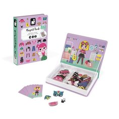 Janod настольная игра "Книга-игра Девочки в одеждах", магнитная
