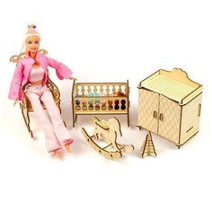 Конструктор ТЕРЕМОК арт. КМБ-14 "Детская для кукол Барби" Теремок КМБ-14