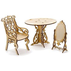 Конструктор ТЕРЕМОК арт. КМБ-1 "Туалетный столик для кукол типа Barbie" Теремок КМБ-1