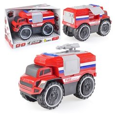 Пожарная машина Oubaoloon инерционная, с пушкой, в коробке (A5577B-3)