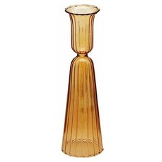 Подсвечник РЕДЖИНИЯ, стекло, прозрачная охра, 18 см, EDG 104934-25