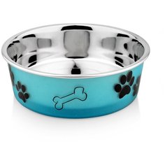 Миска Lilli Pet METAL STAR Paw&bone для животных, 310мл, голубая