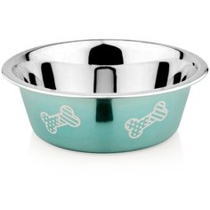 Миска Lilli Pet METAL STAR Paw&bone для животных, 240мл,голубая