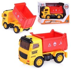 Грузовик Oubaoloon "Спецтехника", инерционный, свет, звук, в коробке (998-45C3)