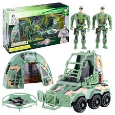 Набор военной техники Oubaoloon с солдатиками, в коробке (81-29H)