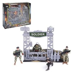 Набор военный Oubaoloon База с солдатиками, в коробке (6633B)