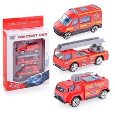 Набор машин Oubaoloon "Пожарная служба", 3 шт, в коробке (K143A45)