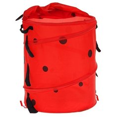 Корзина для игрушек ZABIAKA "Божья коровка", с ручками и крышкой
