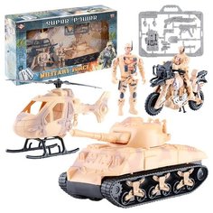 Набор военной техники Oubaoloon с солдатиками, в коробке (81-18D)