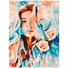 Картина по номерам Paintboy Original PK 6027 (GX 23282) Девушка и розы 40х50 см.