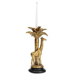 KARE Design Подсвечник Giraffe, коллекция "Жираф" 18*36*17, Полирезин, Золотой