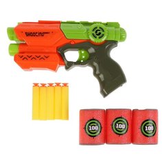 Игровой набор Играем вместе "Бластер тир Смерч" с мягкими пулями, банками на блистере