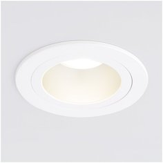 Встраиваемый точечный светильник с LED подсветкой Elektrostandard 122 MR16 серебро/белый