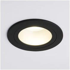 Встраиваемый точечный светильник с LED подсветкой Elektrostandard 122 MR16 серебро/черный