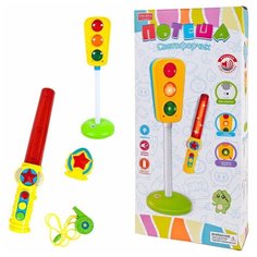 Дорожный знак светофор Veld co 114065 с жезлом со световыми и звуковыми эффектами