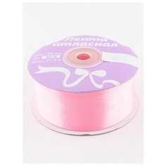 Лента атласная 1 1/2" 38 мм.( уп.27,4 м.), Гамма, 3076 розовый Ideal