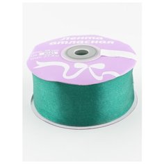 Лента атласная 1 1/2" 38 мм.( уп.27,4 м.), Гамма, 3045 изумрудный Ideal