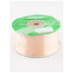 Лента атласная 1 1/2" 38 мм.( уп.27,4 м.), Гамма, 3124 св.бежевый Ideal