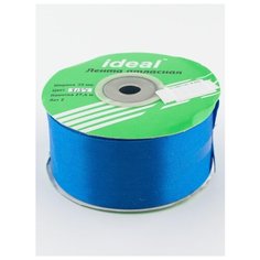 Лента атласная 1 1/2" 38 мм.( уп.27,4 м.), Гамма, 3155 ярк.бирюзовый Ideal