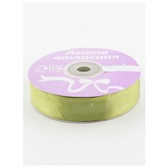 Лента атласная 3/4" 20мм.(уп.27,4 м.), IDEAL, 3142 оливковый