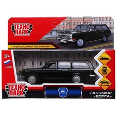 Машина Технопарк металл, Газ-2402 "Волга", 12 см, открываются двери и багажник, черная (2402-12-BK)