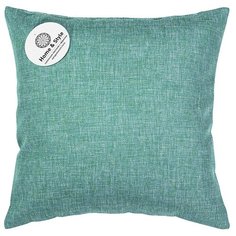 Подушка декоративная "Home&Style" 40х40см оттенок "Морская Волна", ткань меланж под рогожку