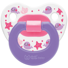 WeeBaby ортодонт. Соска-Пустышка с рисунком, от 18 мес., фиолетовая