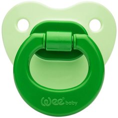 WeeBaby Матовая ортодонт. соска-пустышка, с рождения, зеленая