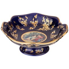 Ваза на ножке влюбленная пара кобальт 20х8 см Lefard (77-954)