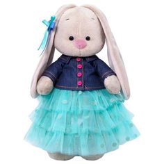 Мягкая игрушка Зайка Ми в юбке и джинсовой курточке 25 см