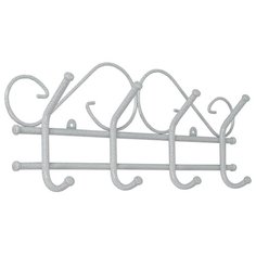 ВЕШАЛКА НАСТЕННАЯ "АЖУР 4" (4 КРЮЧКА) 480*80*210 ММ БЕЛОЕ СЕРЕБРО (1/5) ВНА 200БС ЗМИ