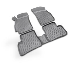 Коврики в салон HYUNDAI Accent 2000-2005, 4 шт. (полиуретан, серые) Element