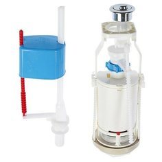 Арматура для смывных бачков "АНИ" WC3550С, с нижней подводкой 1/2, двухрежимная, хром 4631386