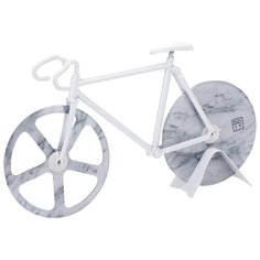 Нож для пиццы Doiy из нержавеющей стали The Fixie, белый мрамор (DYFIXIEMW)