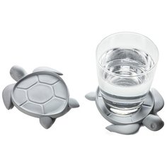Подставка под стаканы Qualy Save Turtle, серый (QL10350-GY)