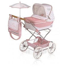 Eco82038 Коляска с сумкой и зонтиком для кукол REBORN серии ТОП-коллекшн, 90 см в эко-упаковке De Cuevas