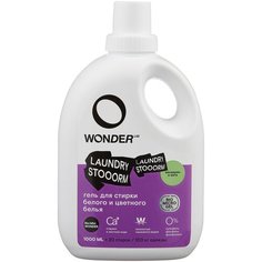 Гель для стирки WONDER LAB для белого и цветного белья Laundry Stooorm мандарин и мята, 1 л, бутылка