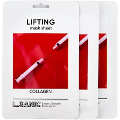 LSanic тканевая маска Collagen Lifting Mask Sheet коллагеновая с эффектом лифтинга, 25 мл, 3 шт. L’Sanic