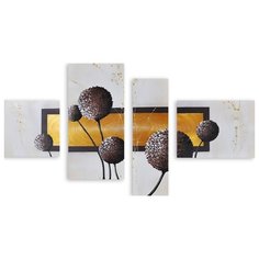 Модульная картина на холсте "Одуванчики" 150x88 см Modulka.Ru