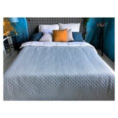 Покрывало для кровати SETA TEVES стеганое размер 180х210 (серый)