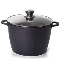 Кастрюля Fissman EMMA 24x17 см / 6,3 л со стеклянной крышкой (алюминий) (14360)
