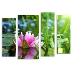 Модульная картина на холсте "Волшебный лотос" 170x129 см Modulka.Ru