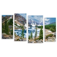 Модульная картина на холсте "Обледеневшее озеро" 170x101 см Modulka.Ru