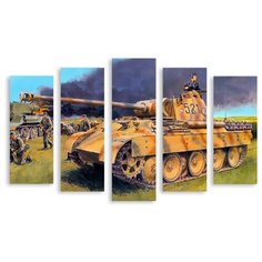 Модульная картина на холсте "На войне" 120x78 см Modulka.Ru