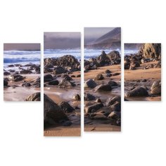 Модульная картина на холсте "Высохший берег" 150x111 см Modulka.Ru