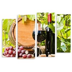 Модульная картина на холсте "Винный букет" 150x110 см Modulka.Ru