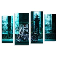 Модульная картина на холсте "Мотоцикл" 120x81 см Modulka.Ru